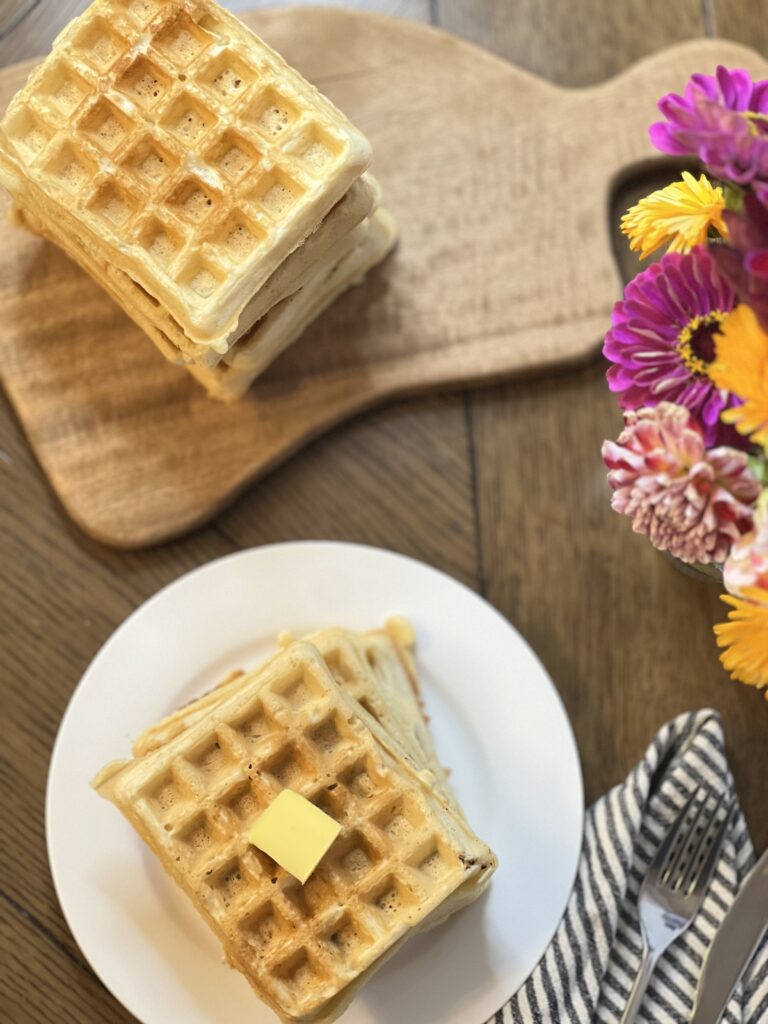 Best Sourdough Discard Waffles [Egg Free, Dairy Free, Vegan]