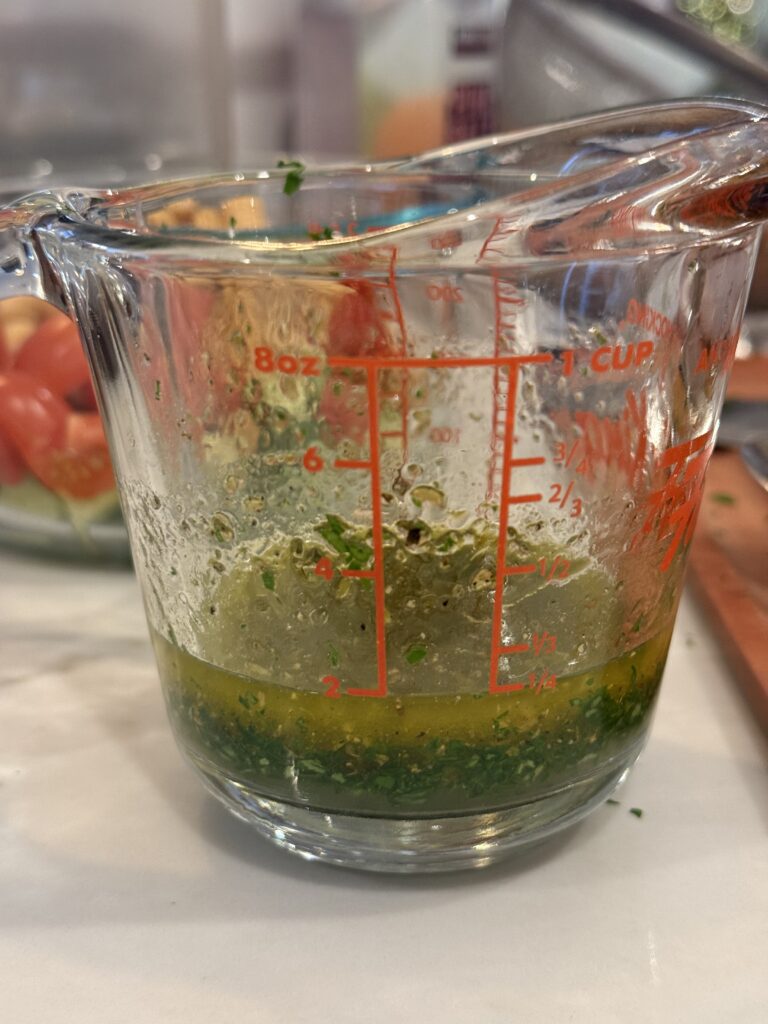 Easy chickpea salad dressing